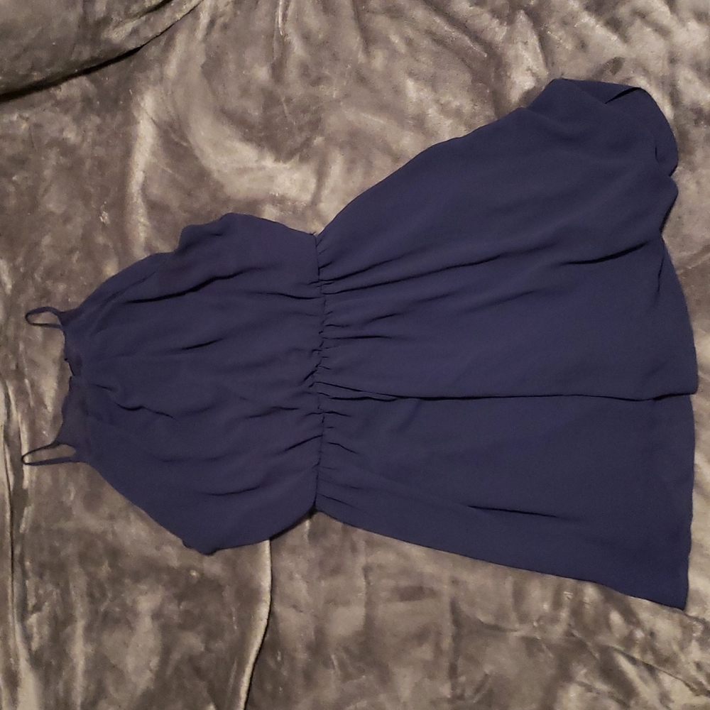 IZ Byer Key-Hole Navy Mini Dress
